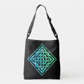 Celtic Knot - Diamond Blue Green Cross Body Bag Crossbody Tas (Achterkant)