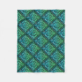 Celtic Knot - Diamond Blue Green Fleece Blanket (Voorkant)
