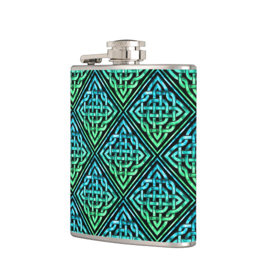 Celtic Knot - Diamond Blue Green Heupfles (Links)