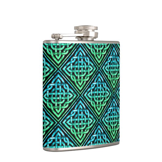 Celtic Knot - Diamond Blue Green Heupfles (Rechts)