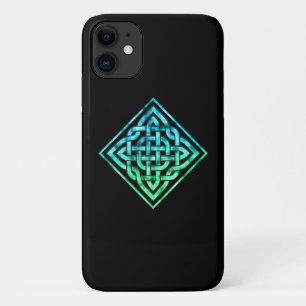 Celtic Knot - Diamond Blue Green iPhone 11 Hoesje