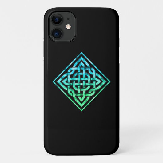 Celtic Knot - Diamond Blue Green iPhone 11 Hoesje (Achterkant)