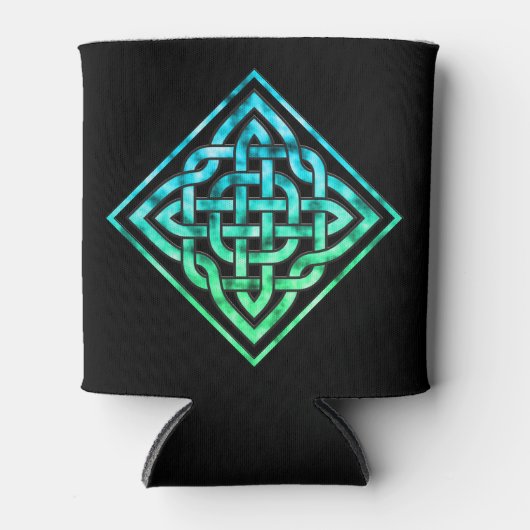 Celtic Knot - Diamond Blue Green Koelbox Blikjeskoeler (Voorkant)