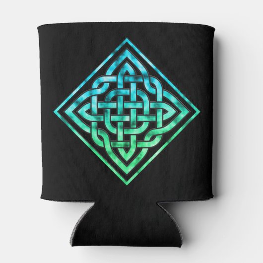 Celtic Knot - Diamond Blue Green Koelbox Blikjeskoeler (Achterkant)