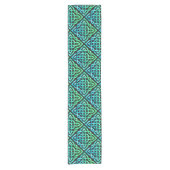 Celtic Knot - Diamond Blue Green Table Runner Korte Tafelloper (Voorkant)