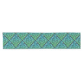 Celtic Knot - Diamond Blue Green Table Runner Korte Tafelloper (Horizontaal)