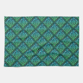 Celtic Knot - Diamond Blue Green Theedoek (Horizontaal)