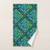 Celtic Knot - Diamond Blue Green Towel Set Bad Handdoek (Handdoek)