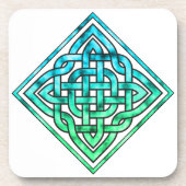 Celtic Knot - Diamond Blue White Bier Onderzetter (Voorkant)