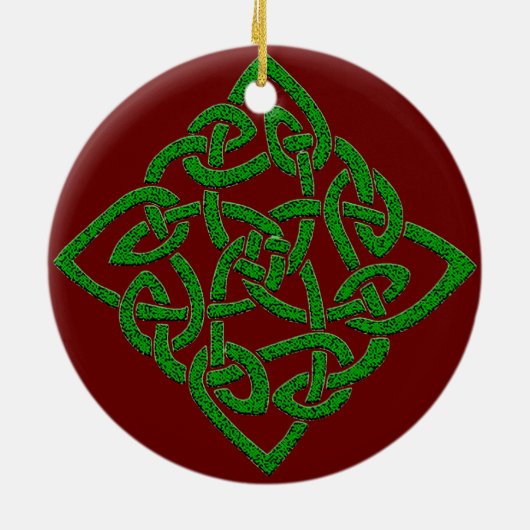 Celtic Knot - Diamond Keramisch Ornament (Achterkant)