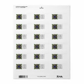 Celtic Knot Doodle Green Blue Etiket (Full Sheet)