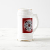 Celtic Knot Doodle Maroon Red Bierpul (Voorkant rechts)