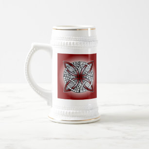 Celtic Knot Doodle Maroon Red Bierpul