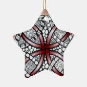 Celtic Knot Doodle Maroon Red Ornament (Rechts)