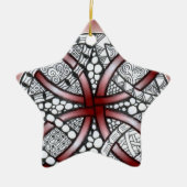 Celtic Knot Doodle Maroon Red Ornament (Voorkant)
