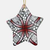 Celtic Knot Doodle Maroon Red Ornament (Links)