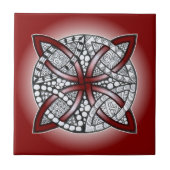 Celtic Knot Doodle Maroon Red Tegeltje (Voorkant)