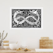 Celtic Knot Dragon Art Poster (Keuken)