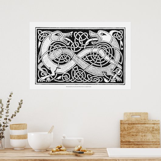 Celtic Knot Dragon Art Poster (Keuken)