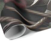 Celtic Knot Dragon Gothic Red Roses Cadeaupapier (Rol Hoek)