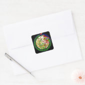 Celtic Knot Dragon Mandala Vierkante Sticker (Envelop)
