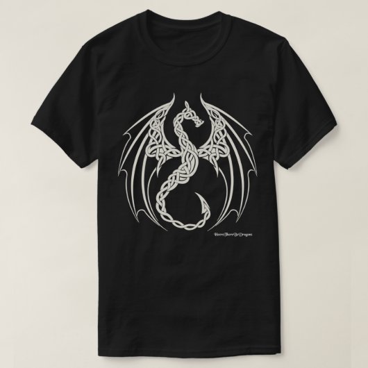 Celtic knot Dragon White T-shirt (Design voorkant)
