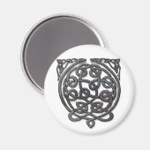Celtic Knot Dragons - Black Chrome Magneet (Voorkant / Achterkant)