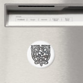Celtic Knot Dragons - Black Chrome Magneet (Insitu (Vaatwasser))