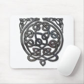 Celtic Knot Dragons - Black Chrome Muismat (Met muis)