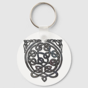 Celtic Knot Dragons - Black Chrome Sleutelhanger