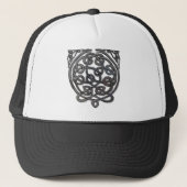 Celtic Knot Dragons - Black Chrome Trucker Pet (Voorkant)