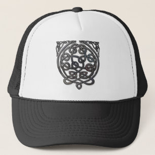 Celtic Knot Dragons - Black Chrome Trucker Pet