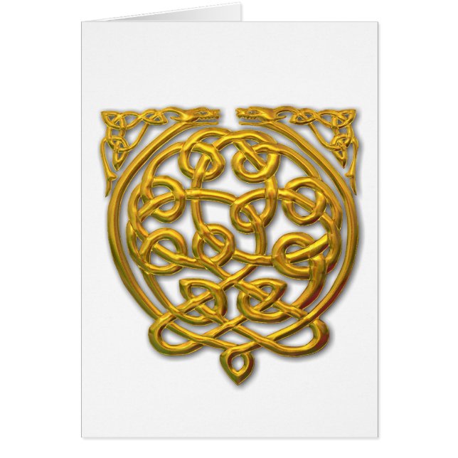 Celtic Knot Dragons - Gold (Voorkant)
