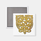 Celtic Knot Dragons - Gold Magneet (Voorkant / Achterkant)