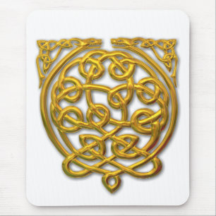 Celtic Knot Dragons - Gold Muismat