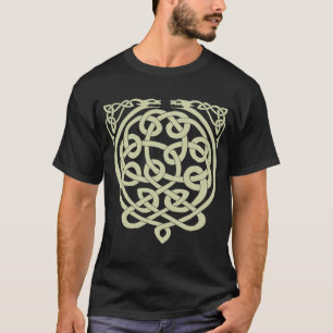 Celtic Knot Dragons - Zwart-wit T-shirt