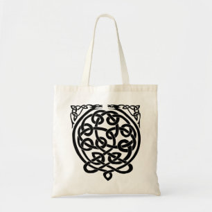 Celtic Knot Dragons - Zwart-wit Tote Bag