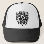 Celtic Knot Dragons - Zwart-wit Trucker Pet (Voorkant)