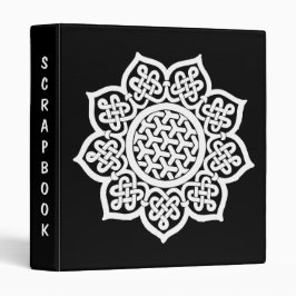 Celtic Knot Floral Design Black Scrapbook Multomap 1" Multomap