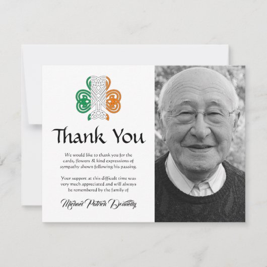 Celtic Knot Funeral Memorial Bedankt (Voorkant)