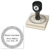 Celtic Knot gepersonaliseerde rubberen stempel (Gestempeld)