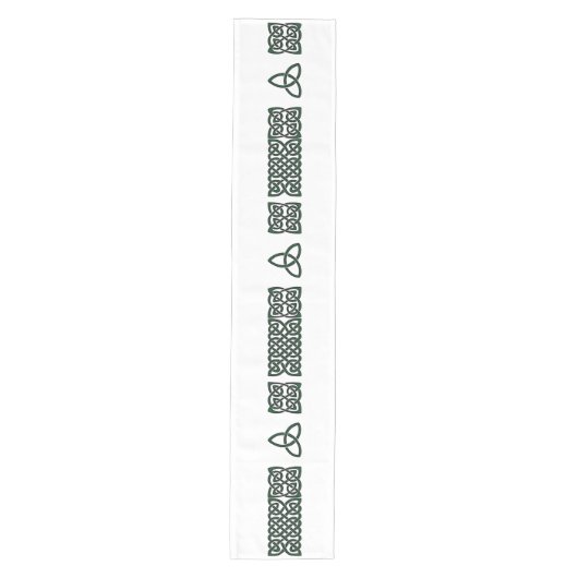 Celtic Knot green black medium table runner Tafelloper (Voorkant)