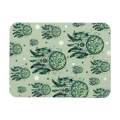 Celtic knot green dreamcatcher magneet (Horizontaal)