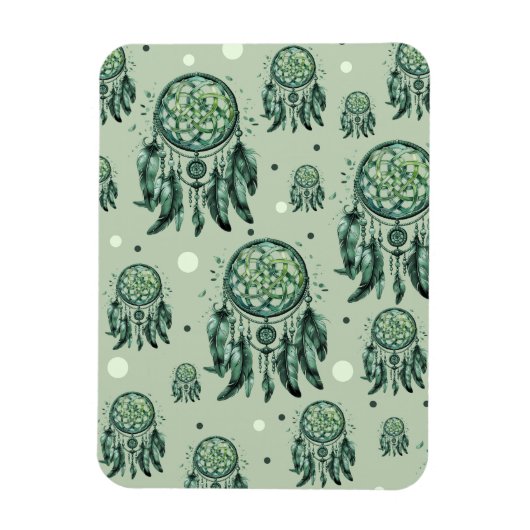 Celtic knot green dreamcatcher magneet (Verticaal)