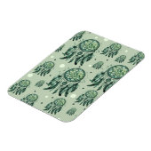 Celtic knot green dreamcatcher magneet (Linkerzijde)