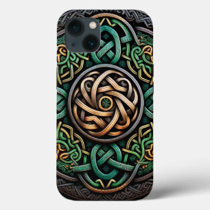 Celtic Knot Green Gold Knotwork Case-Mate iPhone Case