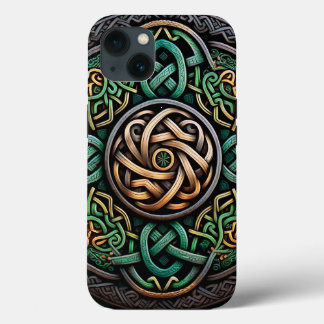 Celtic Knot Green Gold Knotwork Case-Mate iPhone Case