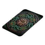 Celtic Knot Green Gold Knotwork Magneet (Linkerzijde)