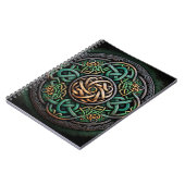Celtic Knot Green Gold Knotwork Notitieboek (Linkerzijde)
