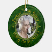 Celtic Knot Green Memorial Foto van Kerstmis Keramisch Ornament (Links)